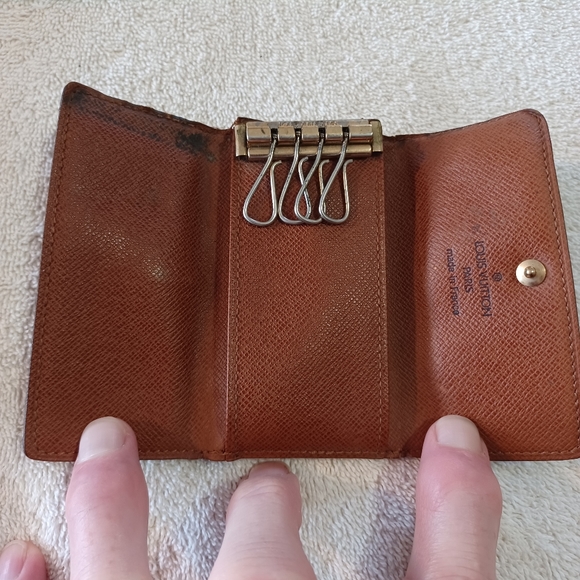 Louis Vuitton Brown Damier Leather Key Holder 🔑 GUD - Picture 3 of 7